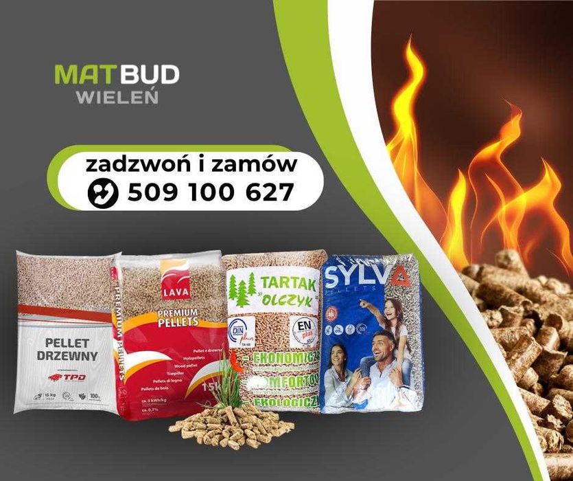 Pellet, Pelet, drzewny sosnowy TPD, LAVA, OLBIŃSKI 15kg HDS Winda