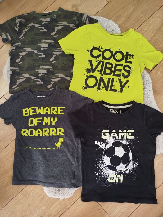 Zestaw 4 koszulki t-shirt dla chłopca 104/110