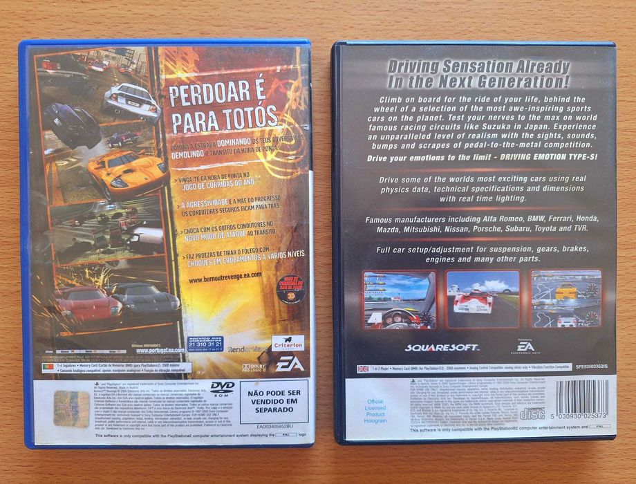 Burnout Revenge & Driving Emotion Type-S (PlayStation 2, PS2)