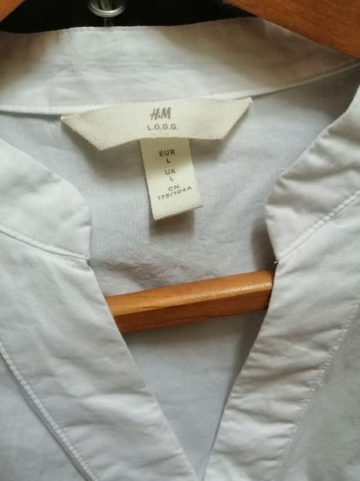 Белое платье H&m  пышные рукава