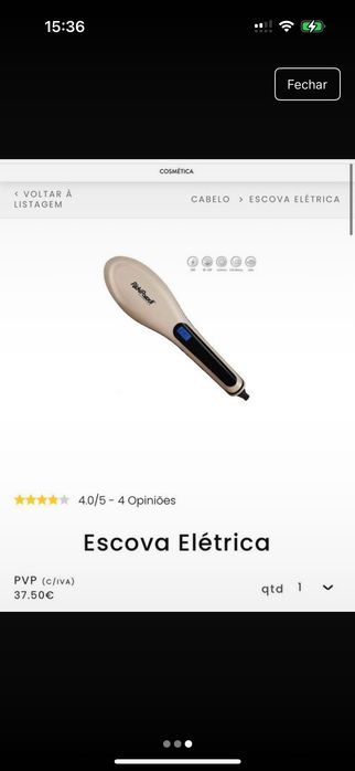 Escova elétrica alisadora