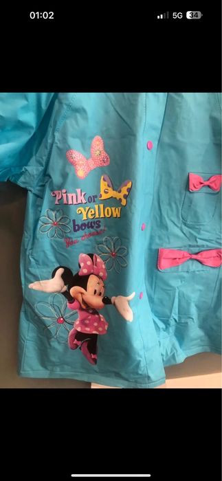 Capa impermeável plástico resistente Disney