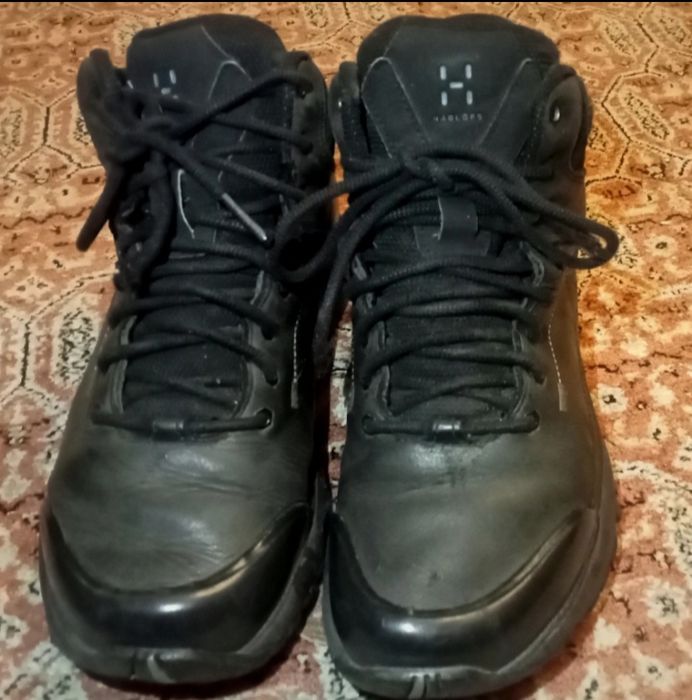 Kozaki Haglofs, Gore-Tex, buty trekkingowe, męskie 38,5,  czarne, skó