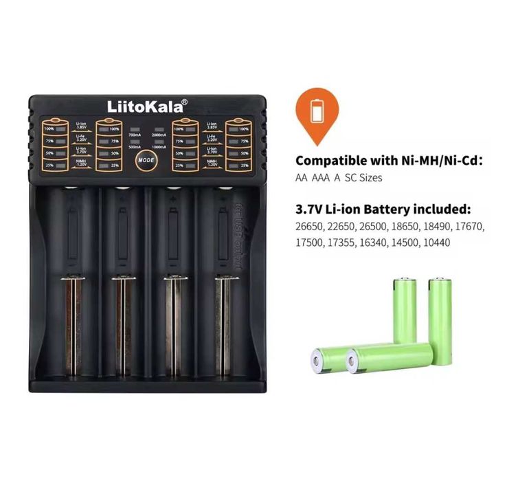зарядка для 18650 акумулятор liitokala lii402 літокала зарядка lifepo4