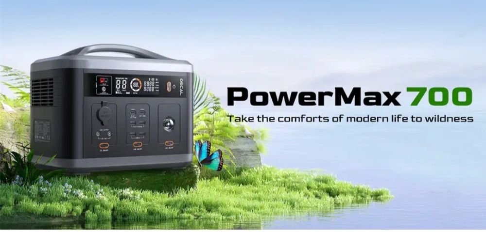 Przenośna stacja zasilania OSCAL Powermax 700W, 666Wh.