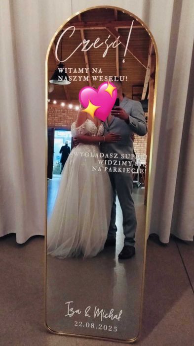 Lustro powitalne do selfie - idealne na ślub i wesele, chrzest, komunie, urodziny / wedding mirror - perfect party in 2026