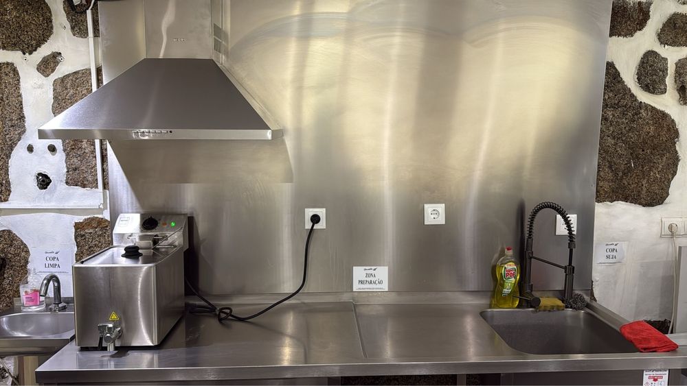 Bancada inox + placa