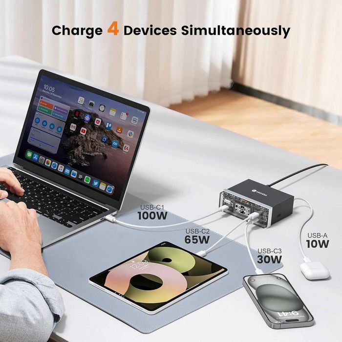 Szybka ładowarka USB-C, 210 W