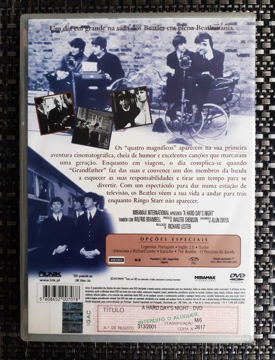The Beatles - A Hard Day's Night  - DVD MUITO BOM ESTADO