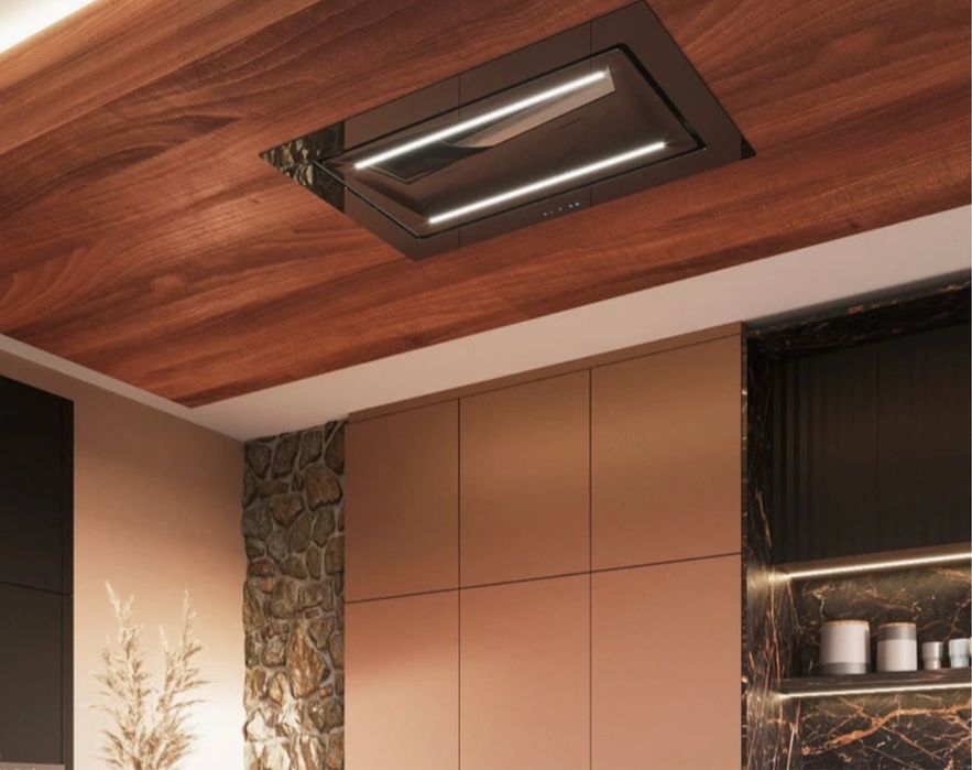 Okap kuchenny wyspowy Nortberg Slim 96 cm Black