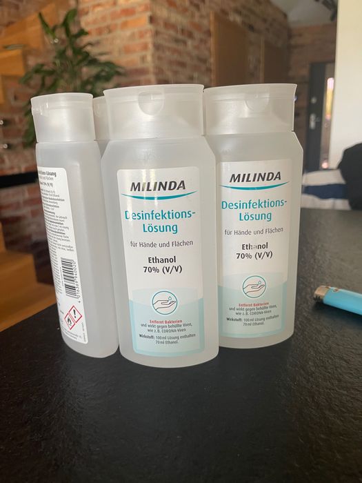 MILINDA 7 butelki 
Roztwór dezynfekujący do rąk i powierzchni
Etanol
