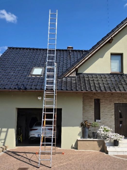 KRAUSE MONTO Tribilo drabina aluminiowa wielofunkcyjna 3x14 + Trigon ...