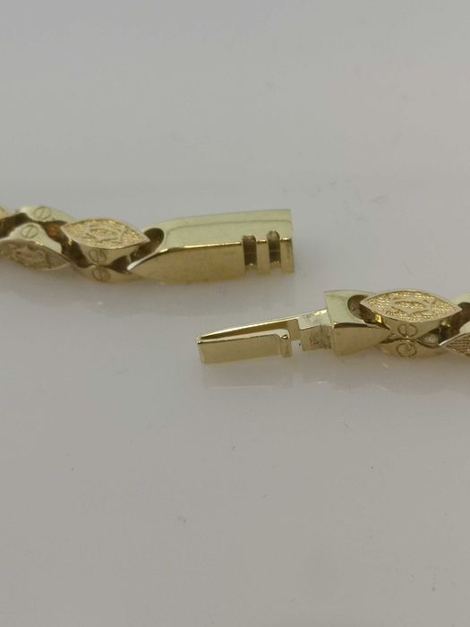 Złoty łańcuszek Cartier pr. 585 Nowy 57g,61cm(8004)