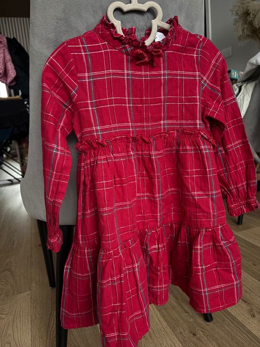 Sukienka świąteczna w kratkę smyk r 110