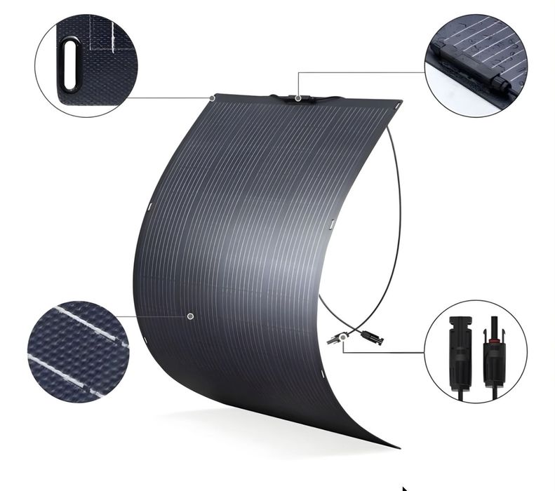 Allpowers SF200 2 Panele Fotowoltaiczne 200W Solarne PV Elastyczne Przenośne