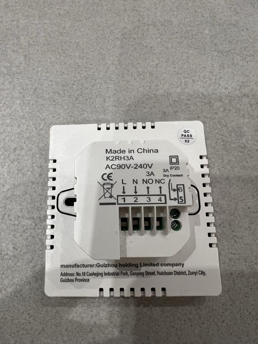 Programowalny termostat cyfrowy K2RH3A AC 90–240 V