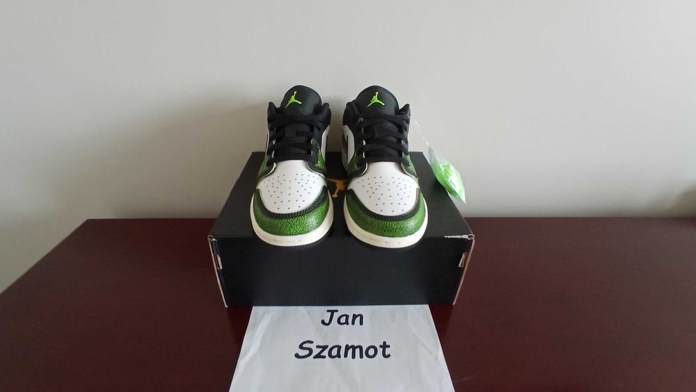 36,5 Buty Nike Air Jordan 1 Low Black Electric Green
