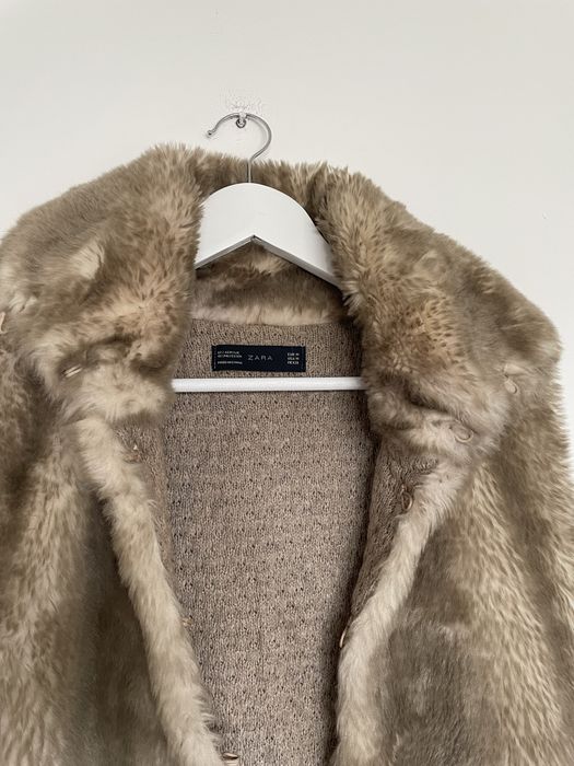 Kamizelka futrzana sztuczne futro Zara 38/M