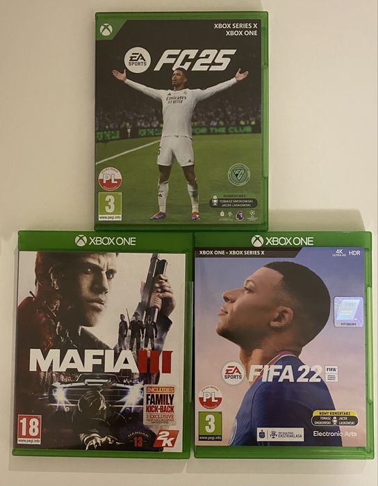 FC25 Fifa22 Mafia III Xbox one gry