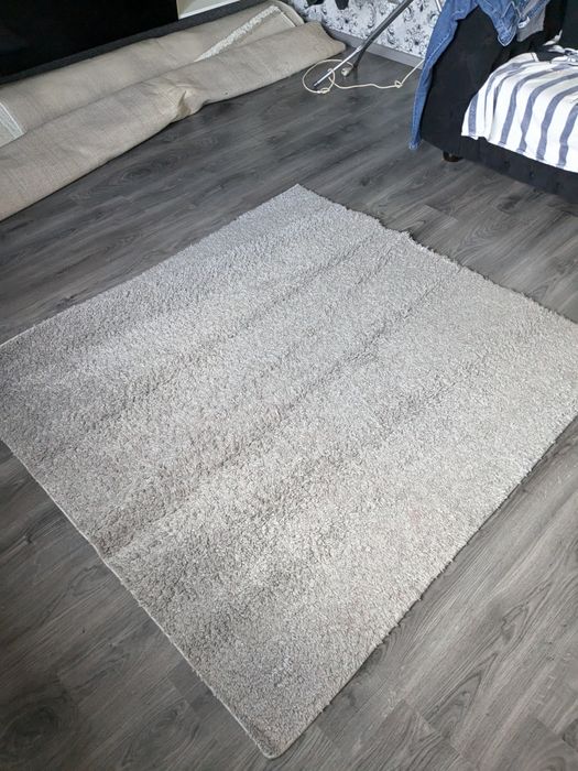 Килим  шаггі сірі 245/215