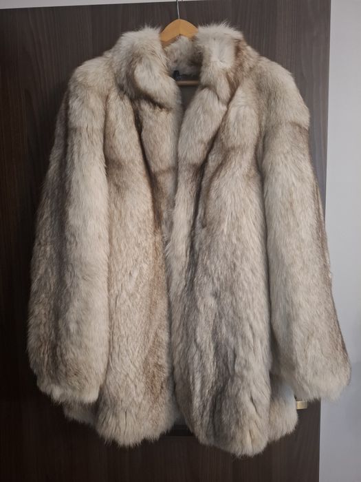 Futro / kurtka z lisa polarnego, lis srebrny