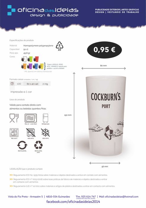 Copos reutilizáveis personalizados