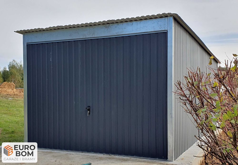 Garaż blaszany z klamką, profil zamknięty, garaż na samochód, solidny,