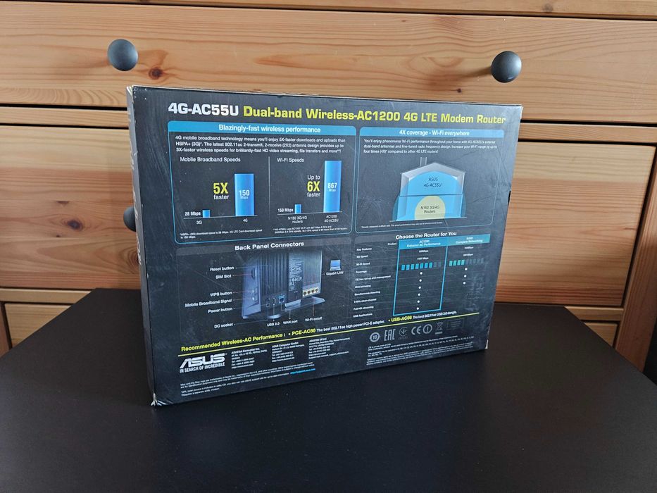 router z modemem LTE ASUS 4G-AC55U
