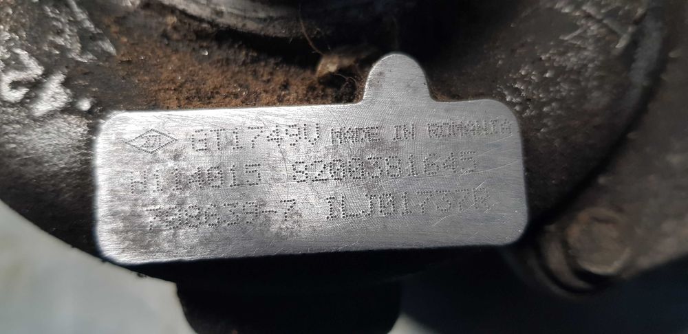 Renault 1.9dci turbosprężarka Turbo turbina