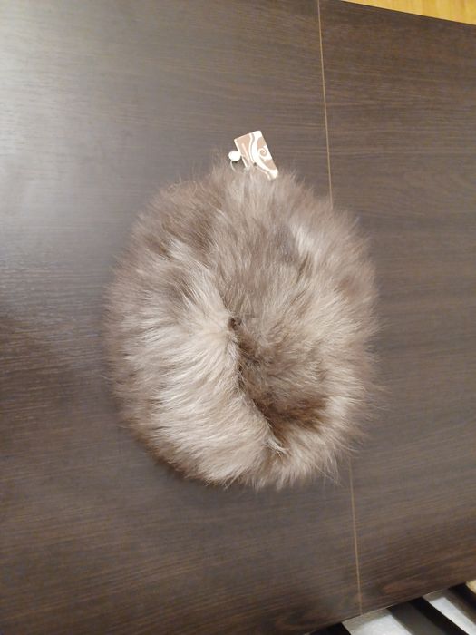 Czapka z Futra Lisa Srebrnego 56 Nowa