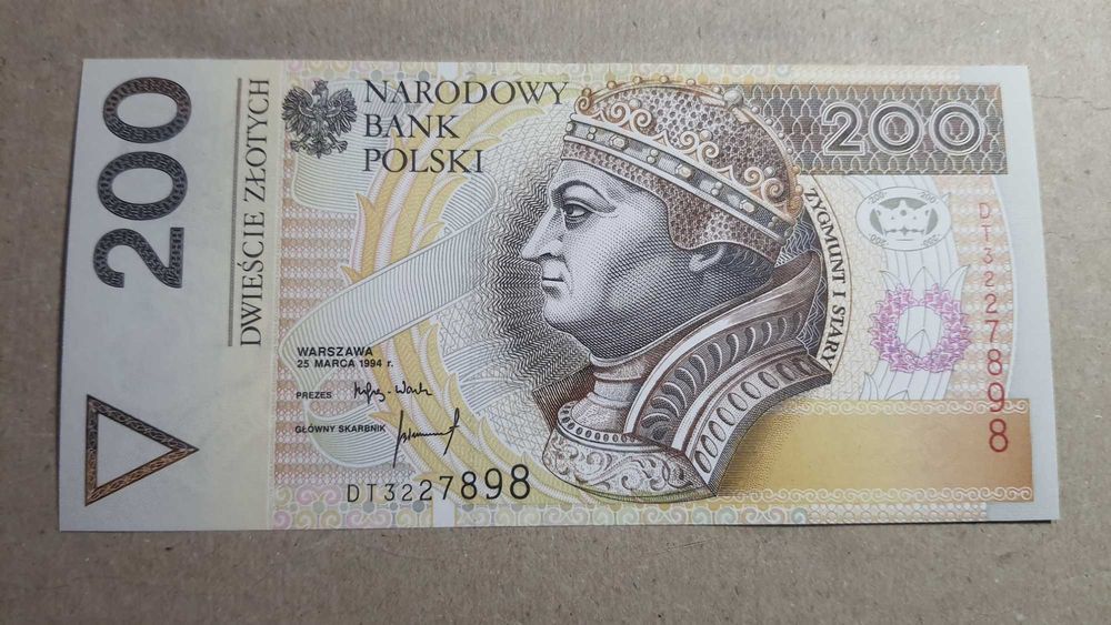 Rzadkosc !!! 200 Złotych 1994 błąd druku - BRAK HOLOGRAMU