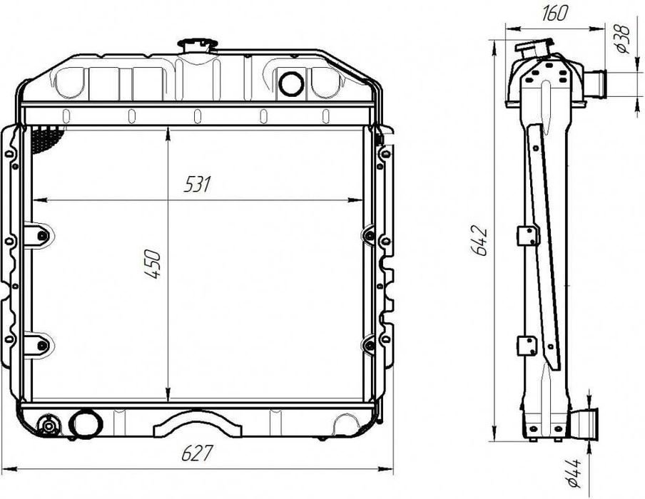 Радіатор охолодження ШААЗ 321-1301010-Г