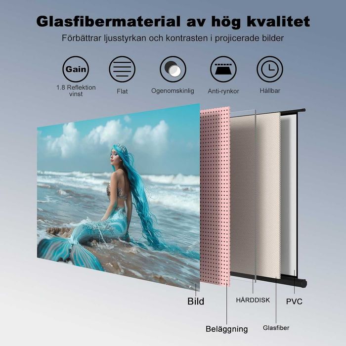 Nowy ekran projekcyjny /projektor / VISULAPEX /kino/ 60" / 16:9 !K111!
