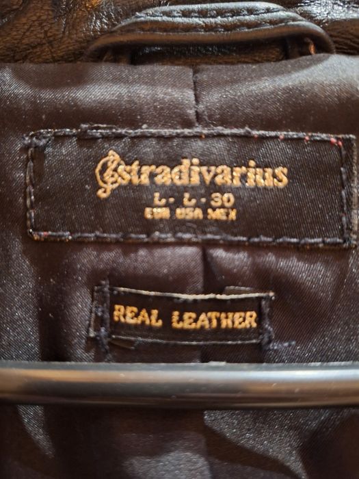 Kurtka skórzana Stradivarius L prawdziwa skóra