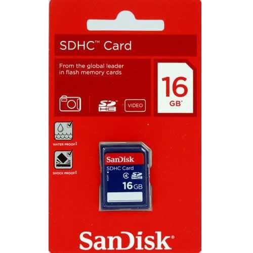 Карта памяти SanDisk SDHC 16 ГБ класс 4.