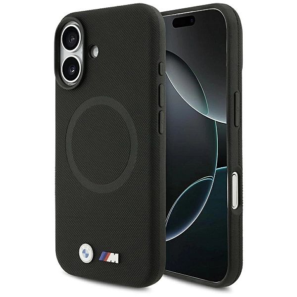 Etui BMW M FW Metal Logo MagSafe na iPhone 17 - czarne