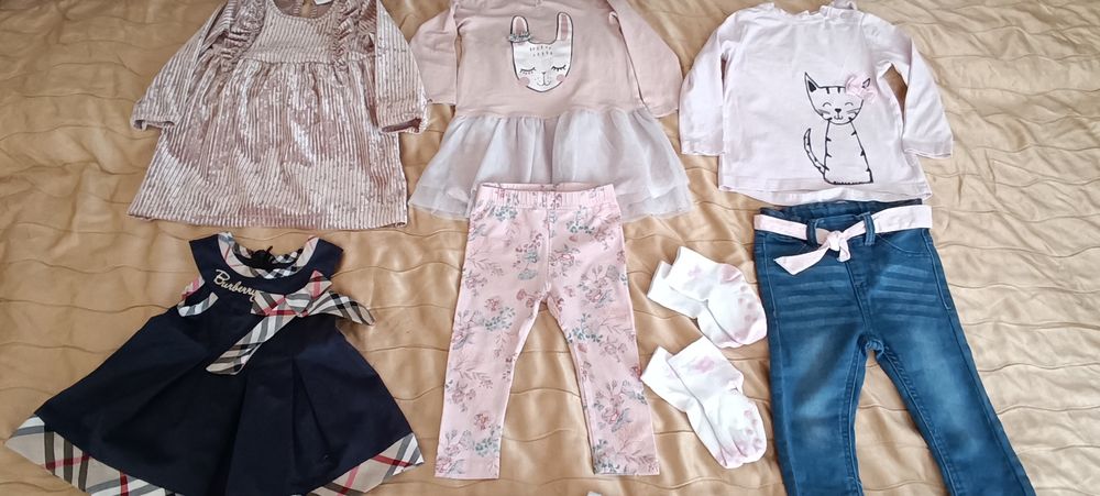 Paka firmowych na roczek+,80 dla dziewczynki
