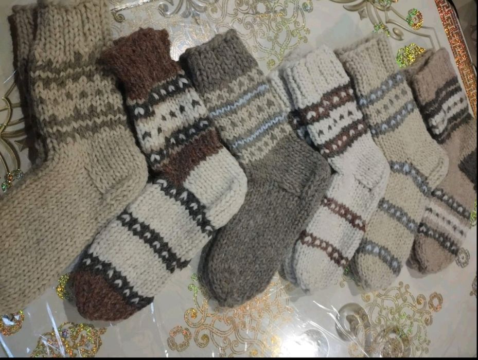 В*язані шкарпетки, шкарпетки з овчини