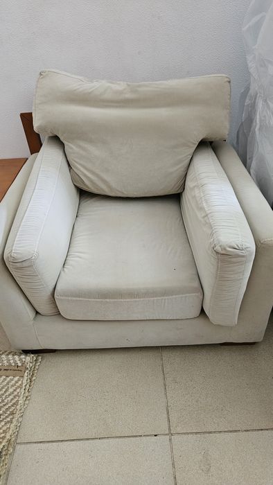 Sofa-cama de 2 lugares e Cadeirão