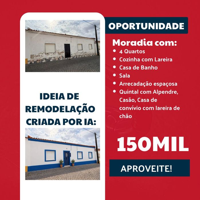 Moradia T4 em Santa Vitória – venda particular