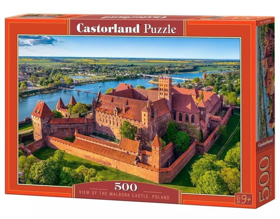 Puzzle 500 elementów. Widok na Zamek Malbork, Polska. Castorland