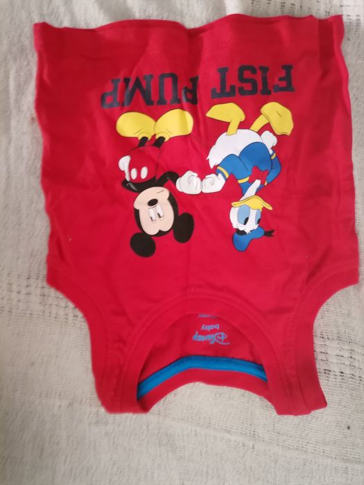 Conjunto t-shirt e calção 0-3 meses
