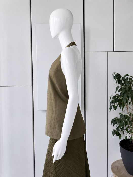 Massimo Dutti жилетка халтер із 100% льону S/L