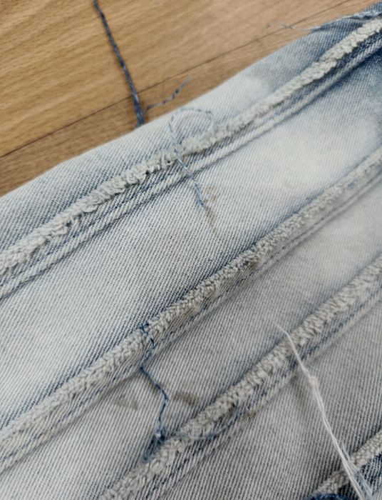 Jaded london washed blue busted drip drill