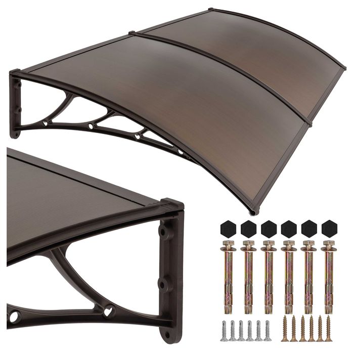 Daszek plastikowy Dako Duo 100x200cm brązowy