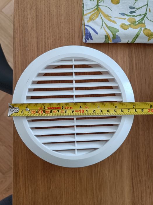 Okrągła kratka wentylacyjna biała 2 szt. 15 cm 18 cm