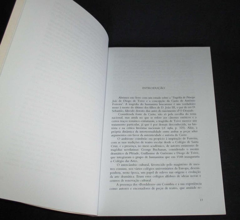 Livro Teatro Clássico no Século XVI A Castro de António Ferreira