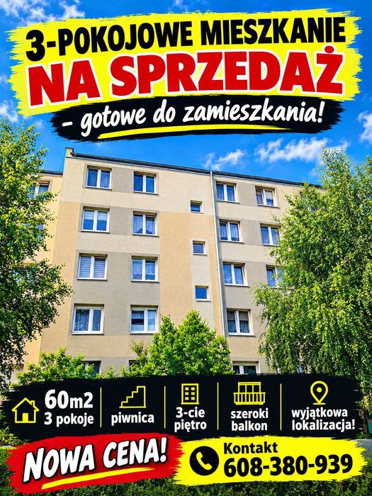 3-pokojowe mieszkanie w Żarach - gotowe do zamieszkania