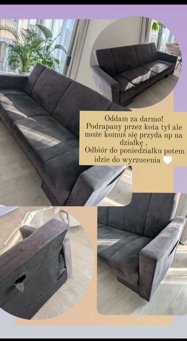 Oddam za darmo kanapę