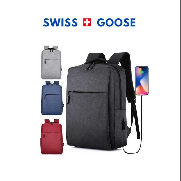 Дорожній рюкзак шкільний  валіза  розширинням USB Swiss Goose